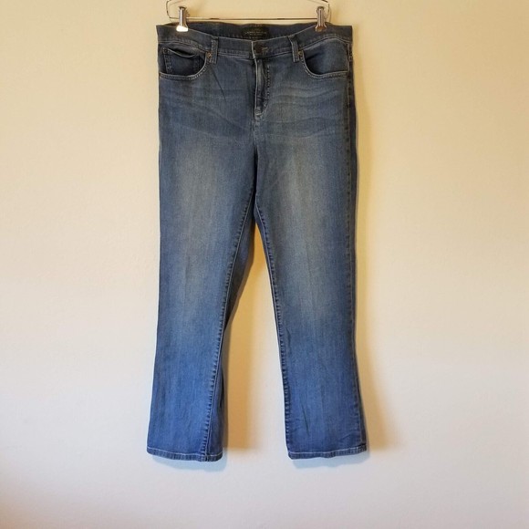 LAUREN Ralph Lauren Size 14 Classic Straight Leg Denim Jeans Preowned - Picture 1 of 9
